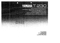 Yamaha T-230 - Owners Manual